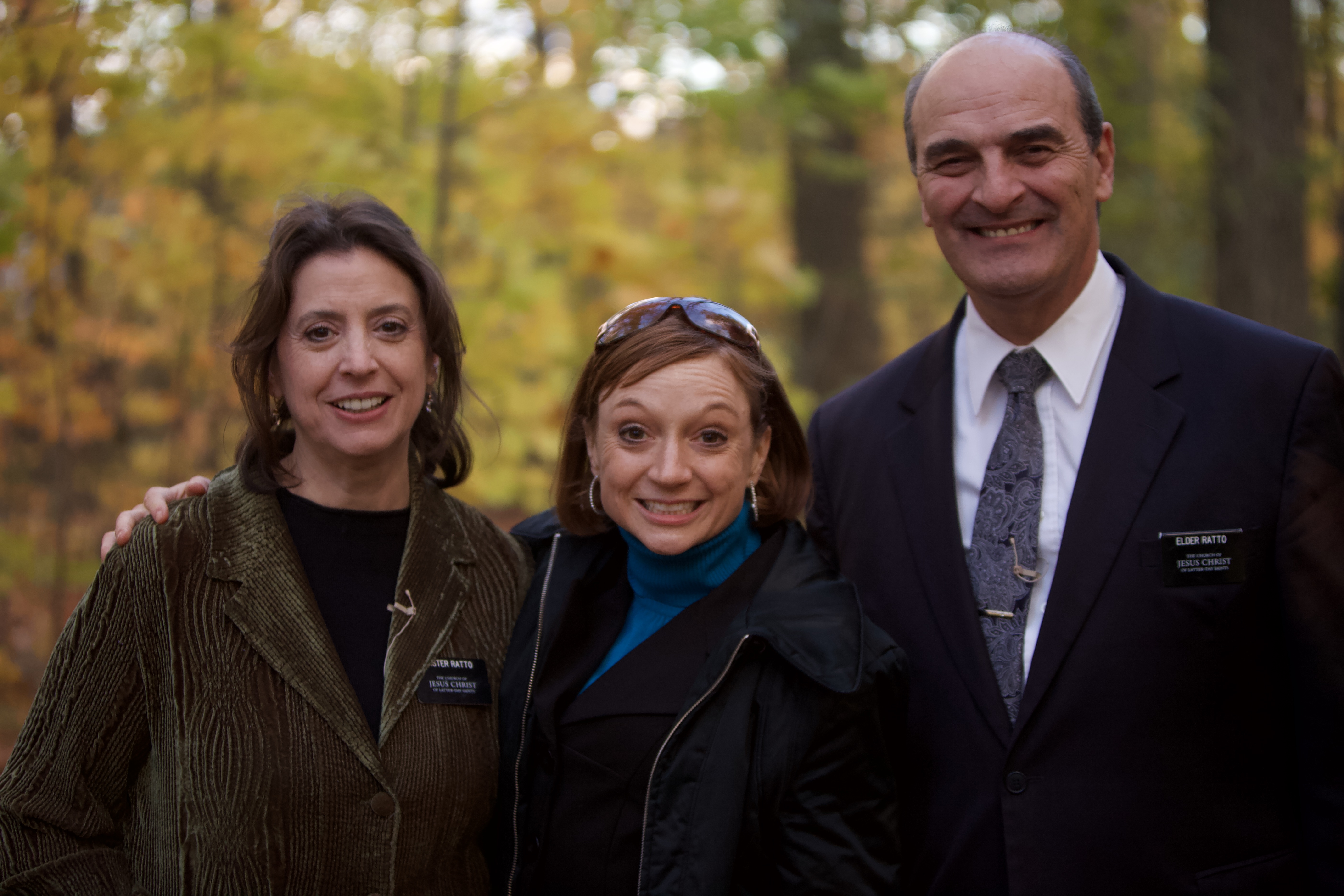 Chanté with the Rattos, a senior missionary couple